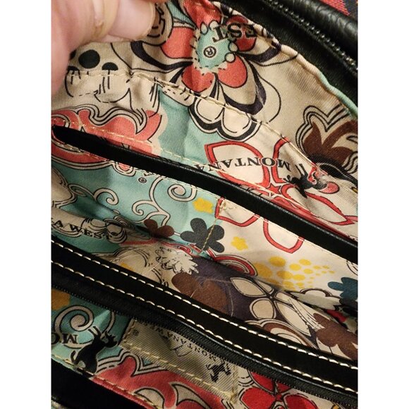 NEW Montana West Sugar Skull Studded PU Leather Handbag Black Multicolor - Picture 6 of 16